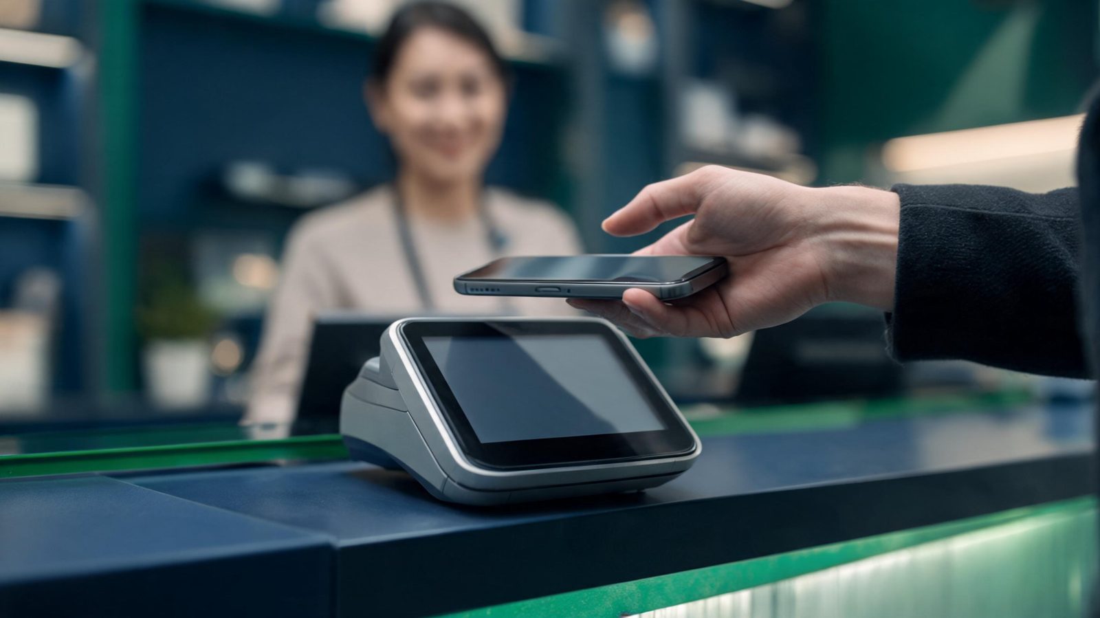 Contactless payment at a retail counter